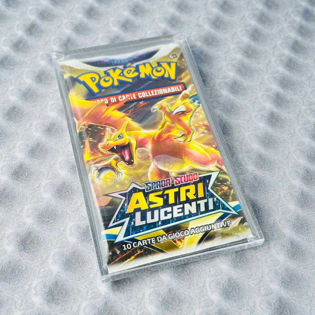 Teca Trasparente semi-rigida Protettiva per Bustine Pokémon, Yu-Gi-Oh!, One Piece, Dragonball, Magic