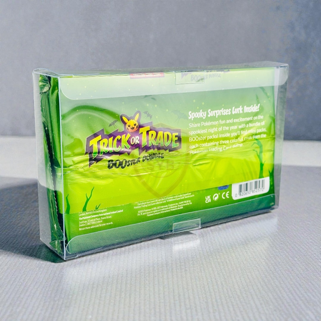 Custodia Rigida Trasparente per Pokémon Trick Or Trade Halloween Box – 50 Booster Bundle 2023