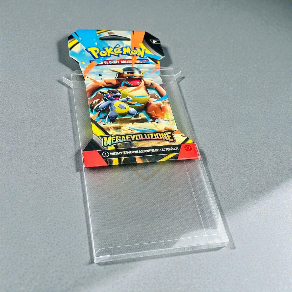 Teca Paper Sleeve semi-rigida Trasparente Protettiva per Bustine Pokémon, Yu-Gi-Oh!, One Piece, Magic